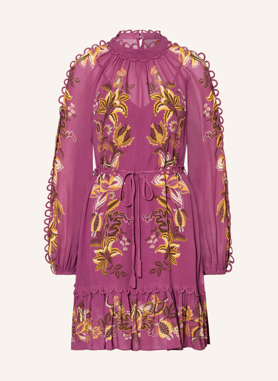FARM RIO Kleid DELICATE CHINTZ LILA / DUNKELGELB