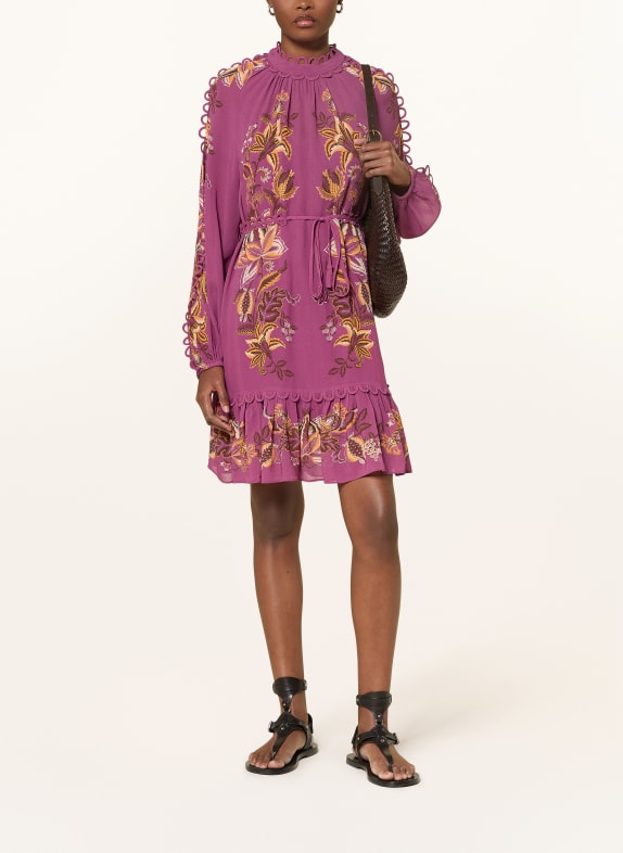 FARM RIO Sukienka DELICATE CHINTZ LILA / CIEMNOŻÓŁTY