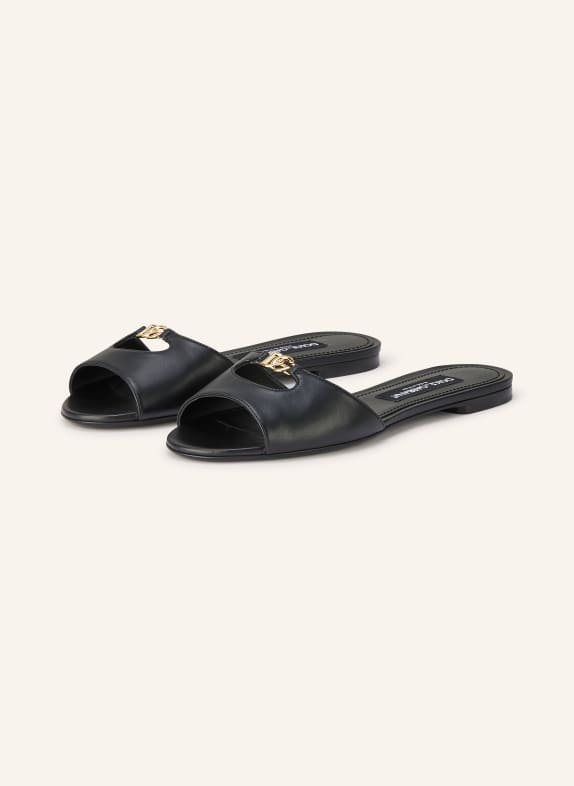 DOLCE & GABBANA Mules with cutouts BLACK