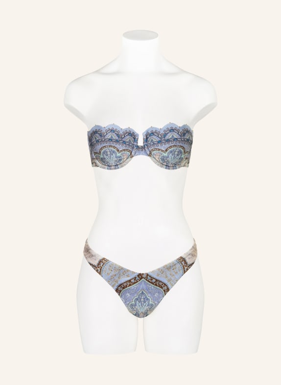ZIMMERMANN Bügel-Bikini-Top WANDERLUST BLAUGRAU / BRAUN / HELLBLAU