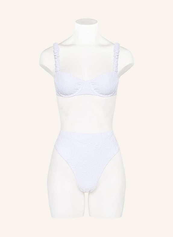 FARM RIO Bikini-broekje met hoge taille WHITE GERBERA DAISY WIT