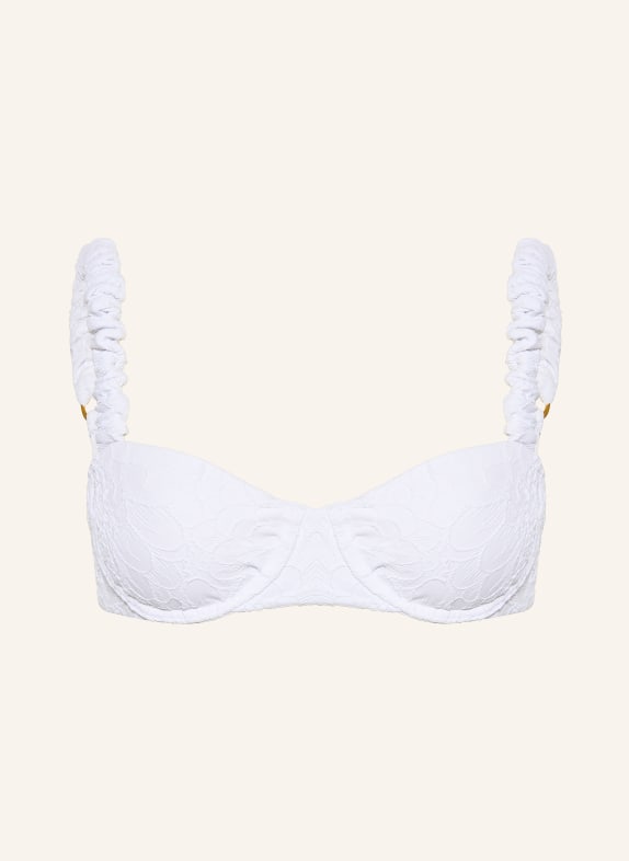 FARM RIO Biustonosz bikini z fiszbinami WHITE GERBERA DAISY BIAŁY