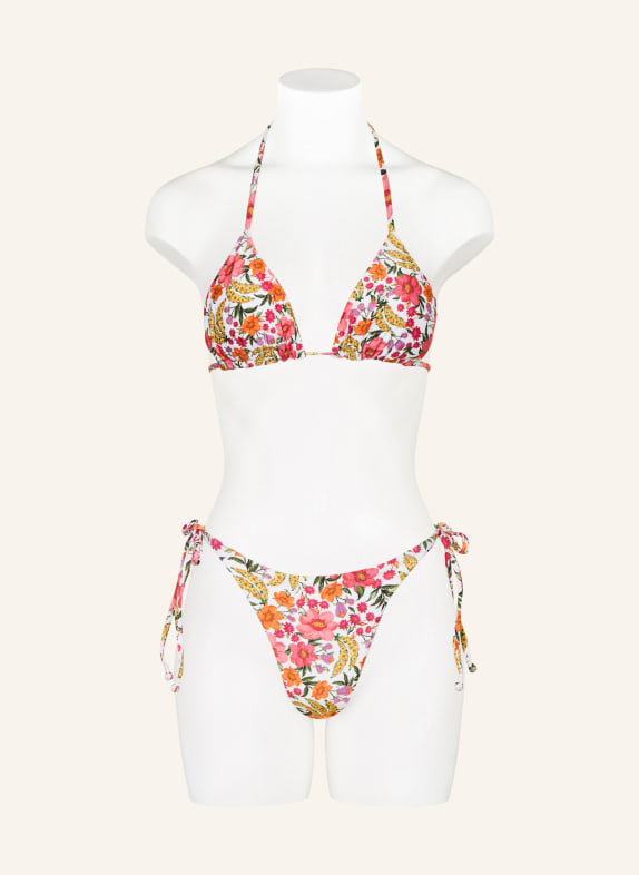 FARM RIO Triangel bikinitop BANANA FLOWERS WIT / ROZE / GEEL
