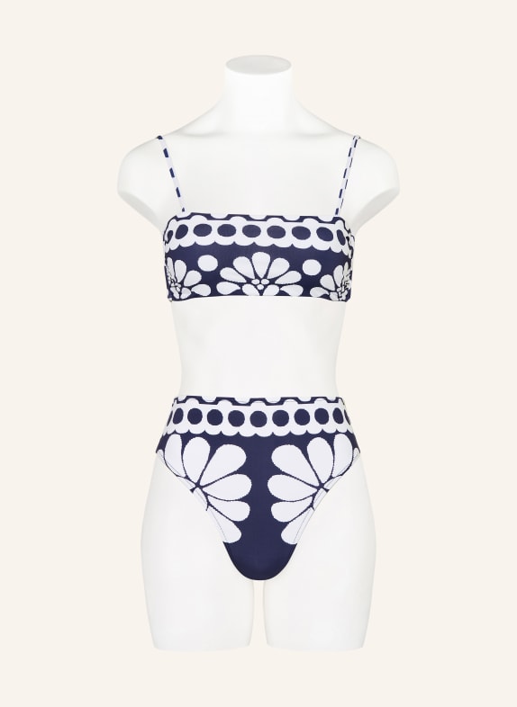 FARM RIO Bikini-broekje met hoge taille PALERMO DONKERBLAUW / WIT