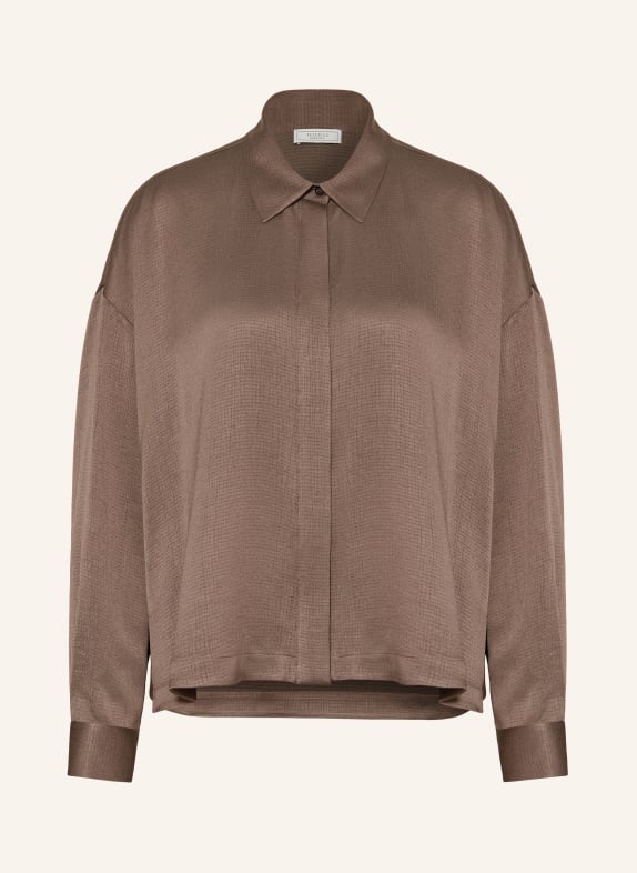 PESERICO Satin shirt blouse TAUPE