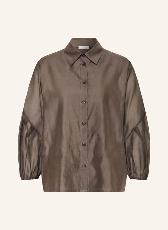PESERICO Shirt blouse with 3/4 sleeves TAUPE