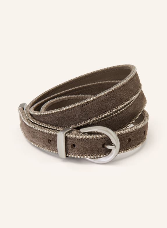 PESERICO leather belt TAUPE
