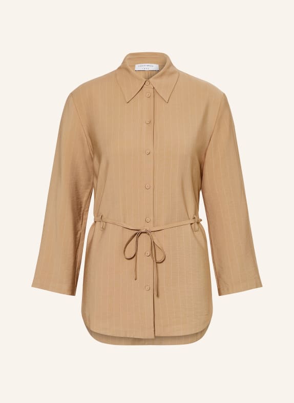 TIGER OF SWEDEN Bluzka koszulowa FELIX CAMELOWY / ECRU