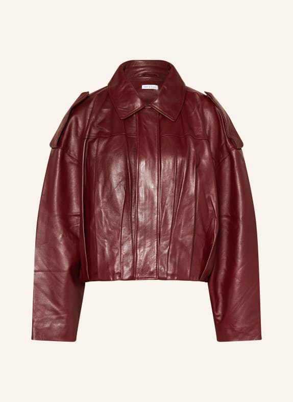 MRS & HUGS leather jacket DARK RED