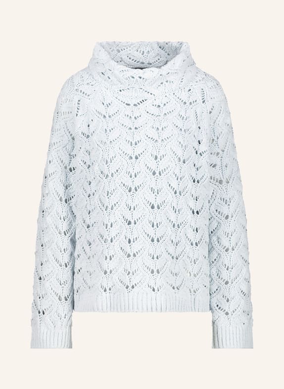 monari Pullover mit Glitzergarn und Pailletten HELLBLAU