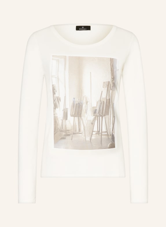 monari Long-sleeved shirt with gemstones WHITE