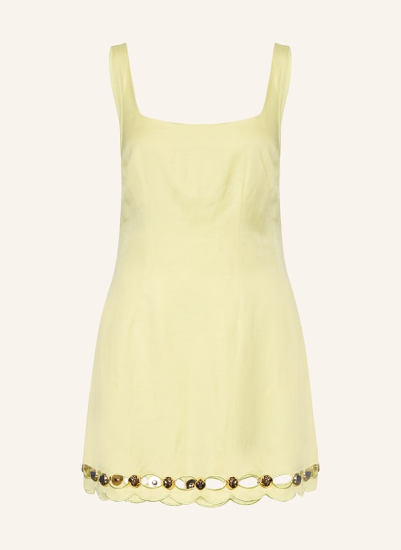 SIMKHAI Etuikleid LINDLEY mit Leinen und Nieten GELB