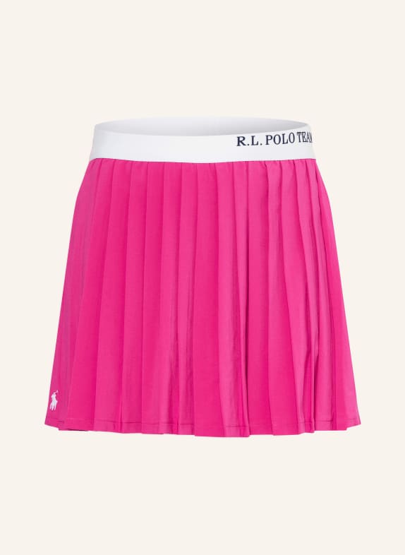 POLO RALPH LAUREN Skort mit Plissees PINK / WEISS