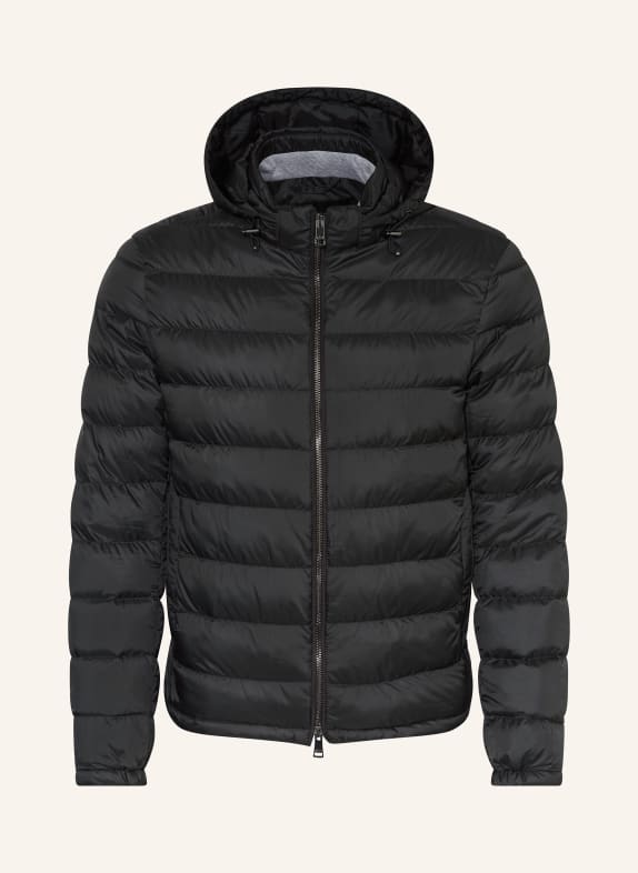 PAUL & SHARK Lightweight-Daunenjacke mit abnehmbarer Kapuze SCHWARZ