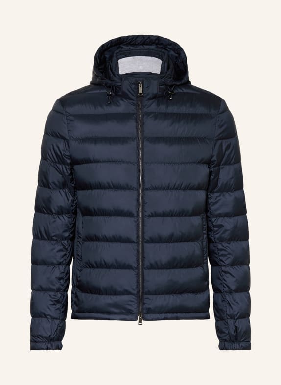 PAUL & SHARK Lehká péřová bunda s odnímatelnou kapucí TMAVĚ MODRÁ