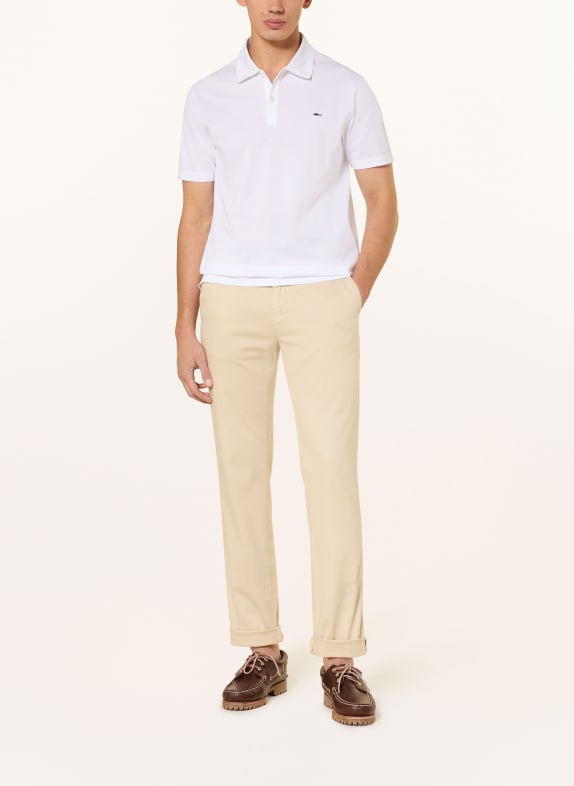 PAUL & SHARK Piqué poloshirt WIT / DONKERBLAUW