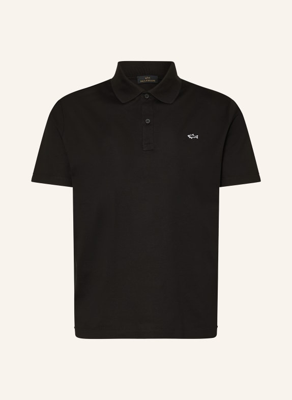 PAUL & SHARK Piqué-Poloshirt SCHWARZ / WEISS