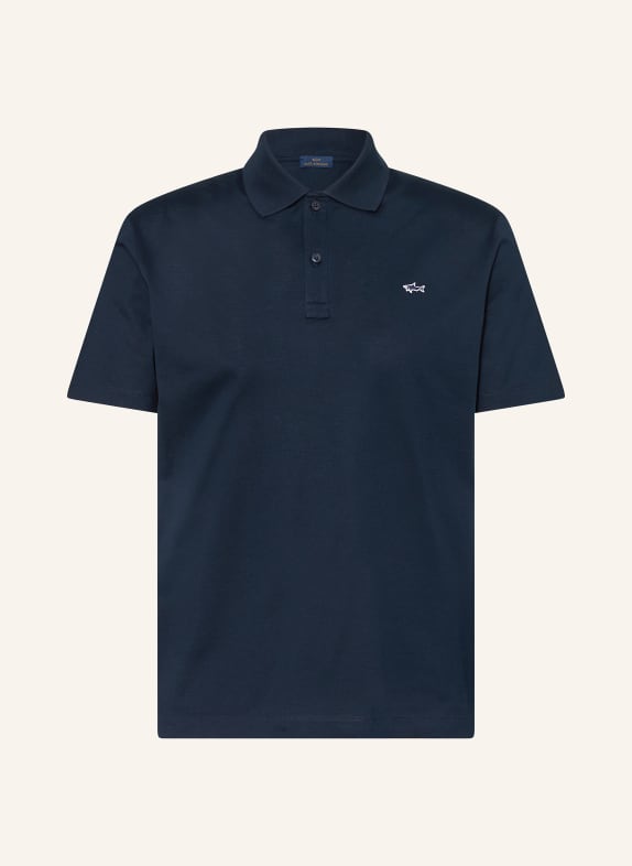 PAUL & SHARK Piqué-Poloshirt DUNKELBLAU / WEISS