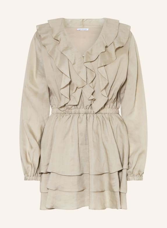 MRS & HUGS Dress with flounces OLIVE