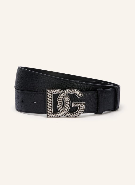 DOLCE & GABBANA leather belt BLACK