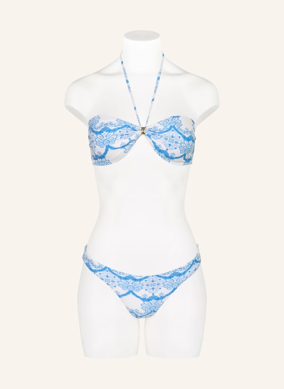 MELISSA ODABASH Basic-Bikini-Hose LIGURIA BLAU / WEISS
