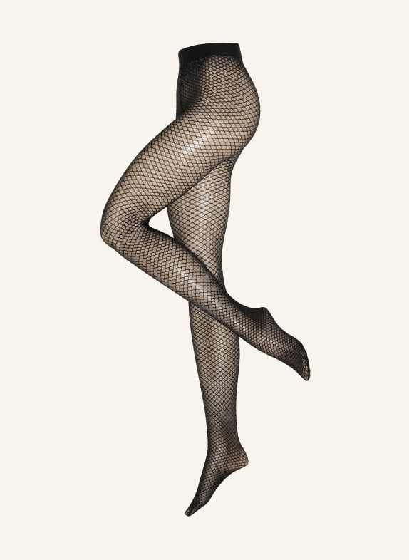 Wolford SHIMMER EFFECT fine tights with glitter yarn 8800 black/silver lurex