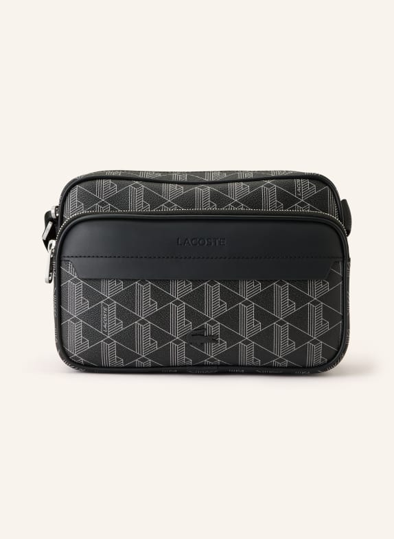 LACOSTE REPORTER BAG shoulder bag BLACK / SILVER / LIGHT GRAY