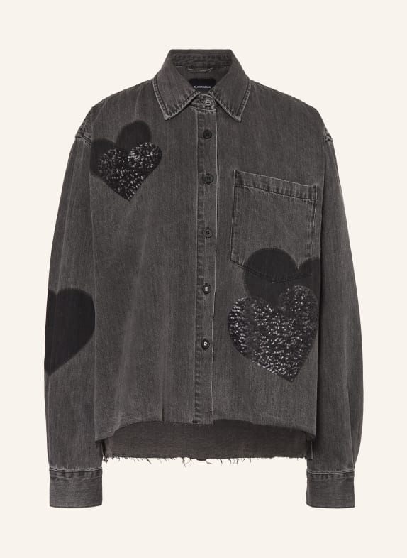 ELIAS RUMELIS Jeansbluse BEBA mit Pailletten DUNKELGRAU