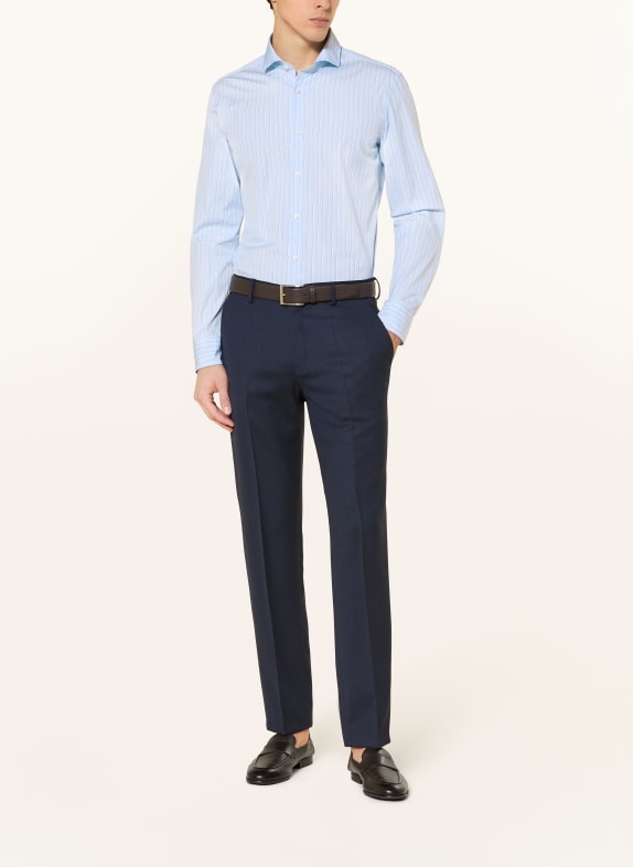 BOSS Hemd HANK Slim Fit HELLBLAU / BLAU / WEISS