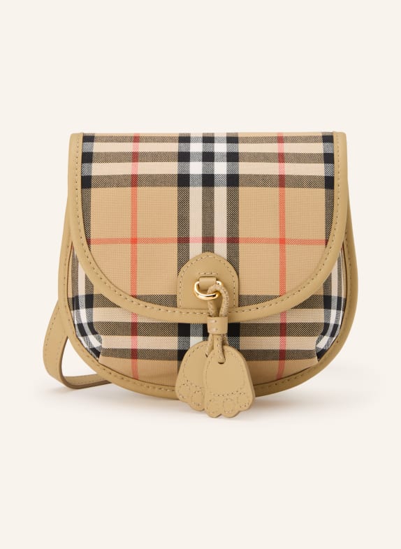 BURBERRY Taška přes rameno ALICE VELBLOUDÍ / ČERVENÁ / ČERNÁ