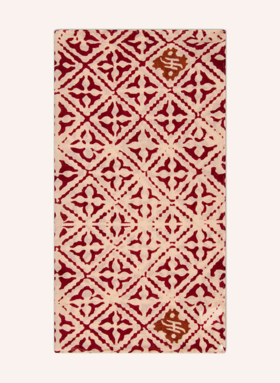 friendly hunting cashmere scarf LIGHT ORANGE / DARK RED