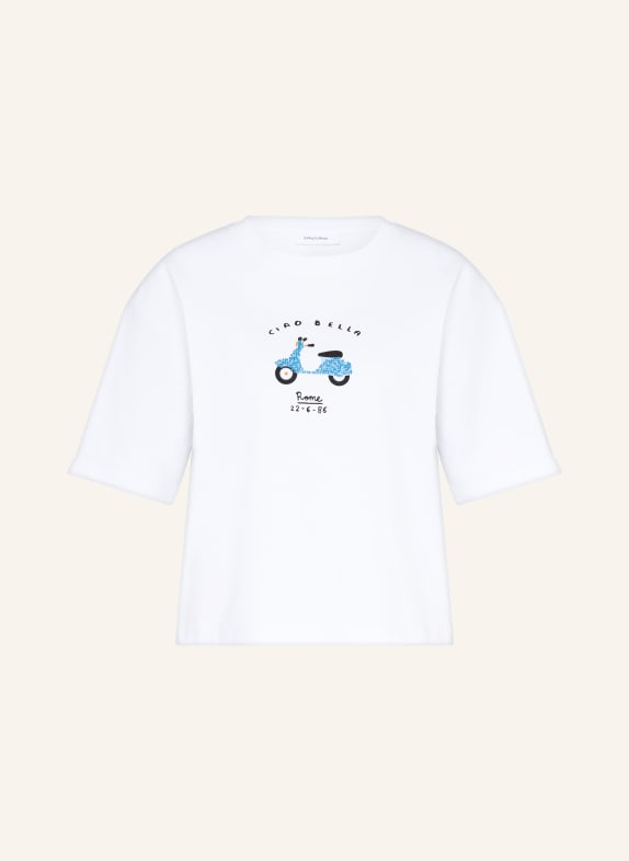 darling harbour T-Shirt mit Schmuckperlen WHITE