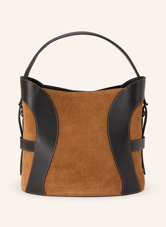 AIGNER Handtasche DEBORAH COGNAC / SCHWARZ