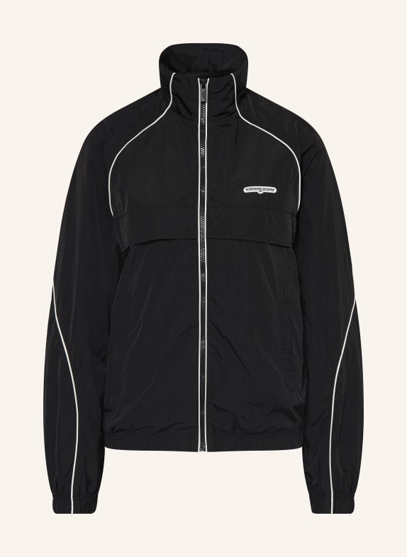 TOMMY JEANS Trainingsjacke SCHWARZ / WEISS