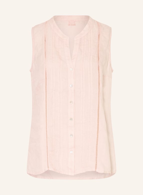 120%lino Lněná halenka RŮŽOVÁ