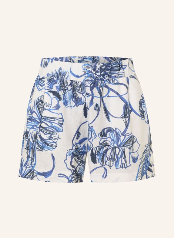 120%lino Leinenshorts CREME / DUNKELBLAU / BLAU