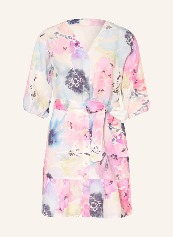 120%lino plátěné šaty RŮŽOVÁ / REŽNÁ / MODRÁ