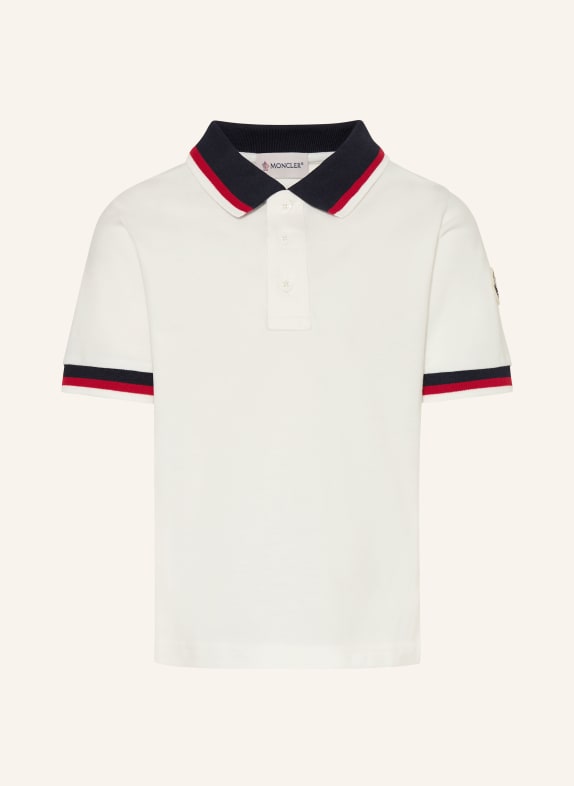 MONCLER enfant Piqué-Poloshirt CREME / DUNKELROT / DUNKELBLAU