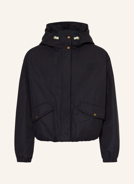 MONCLER enfant Peříová bunda EUCALYPTUS TMAVĚ MODRÁ