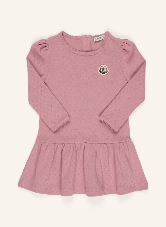 MONCLER enfant robe en jersey VIEUX ROSE