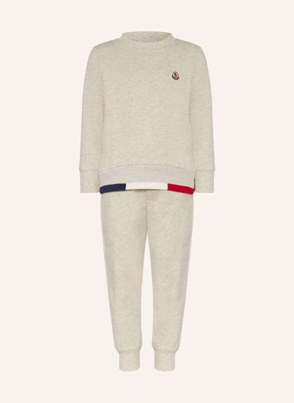 MONCLER enfant Zestaw: bluza i spodnie dresowe JASNOCZARY / ECRU