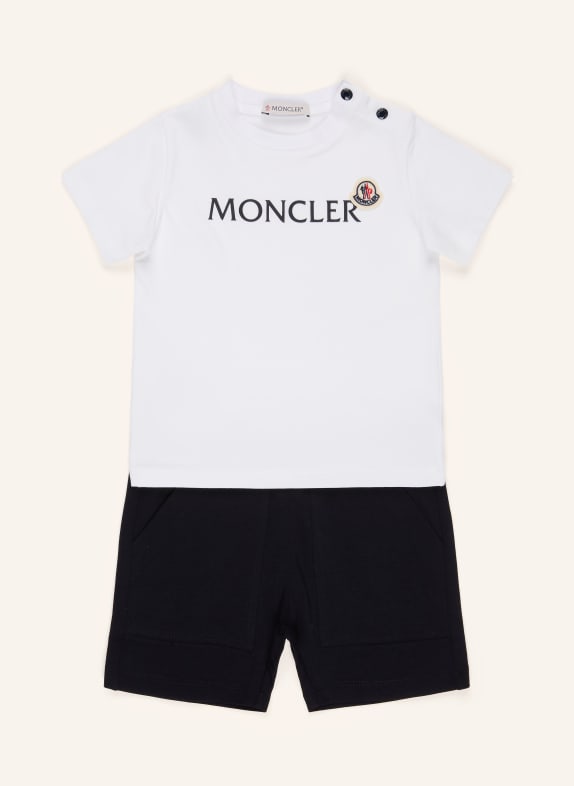 MONCLER enfant Ensemble : t-shirt et short BLANC / BLEU FONCÉ