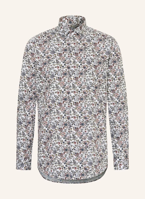 seidensticker Košile Regular Fit BÍLÁ / BÉŽOVÁ / KHAKI