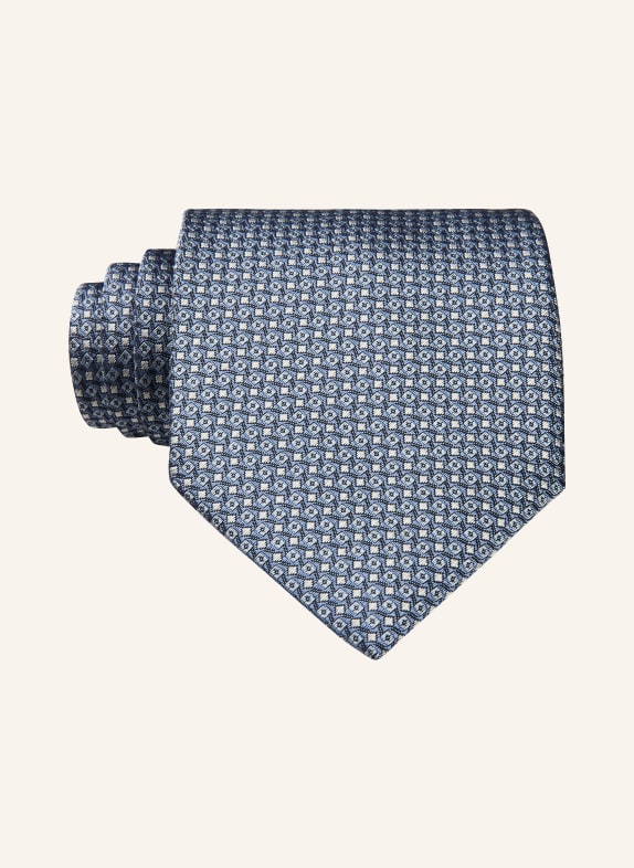 BOSS Silk tie BLUE / LIGHT BLUE / WHITE