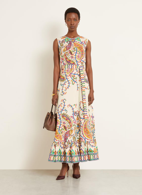 ETRO dress ECRU / RED / BLUE