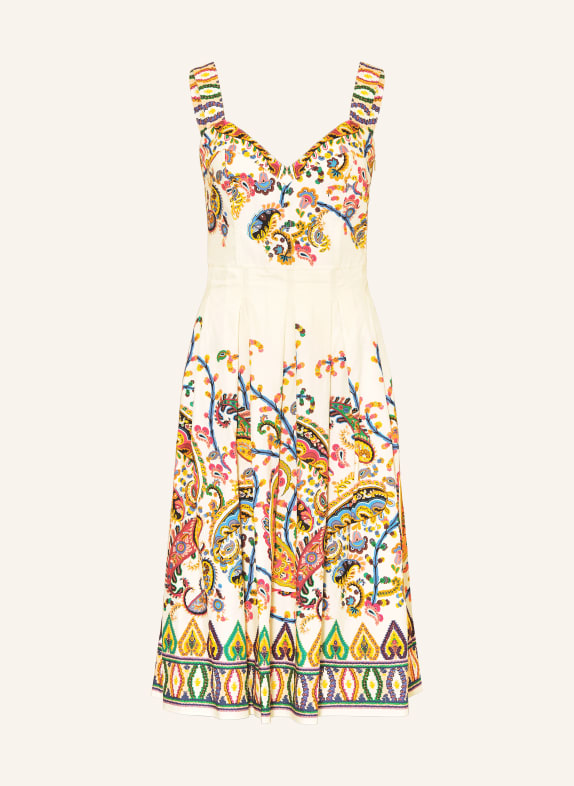ETRO Kleid ECRU / ORANGE / BLAU