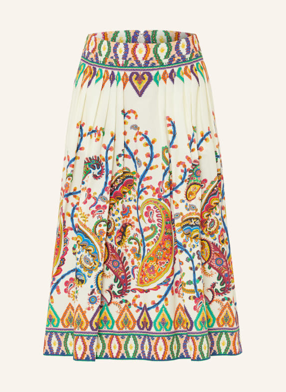 ETRO pleated skirt ECRU / RED / BLUE