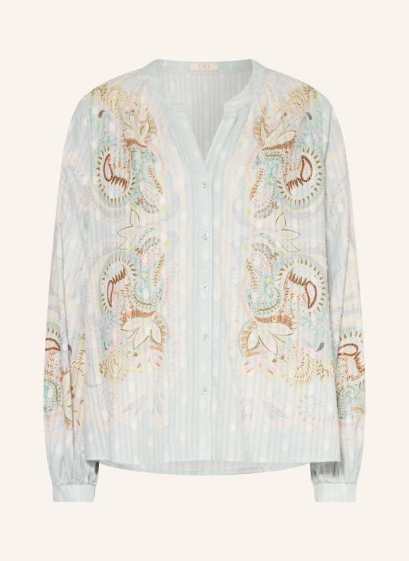 IVI collection blůza TMAVĚ MODRÁ / HNĚDÁ / SVĚTLE ZELENÁ