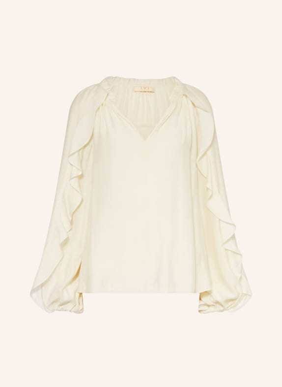 IVI collection Blusensirt mit Volants ECRU
