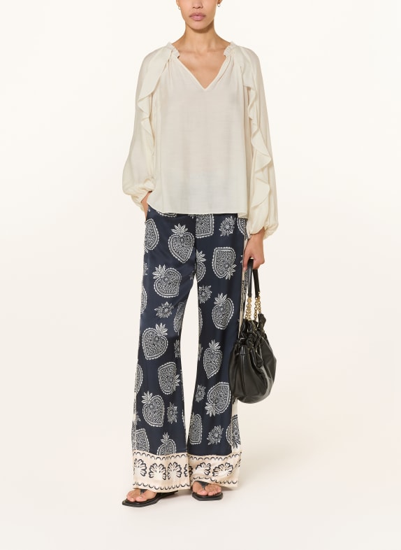 IVI collection Blouse met volants ECRU
